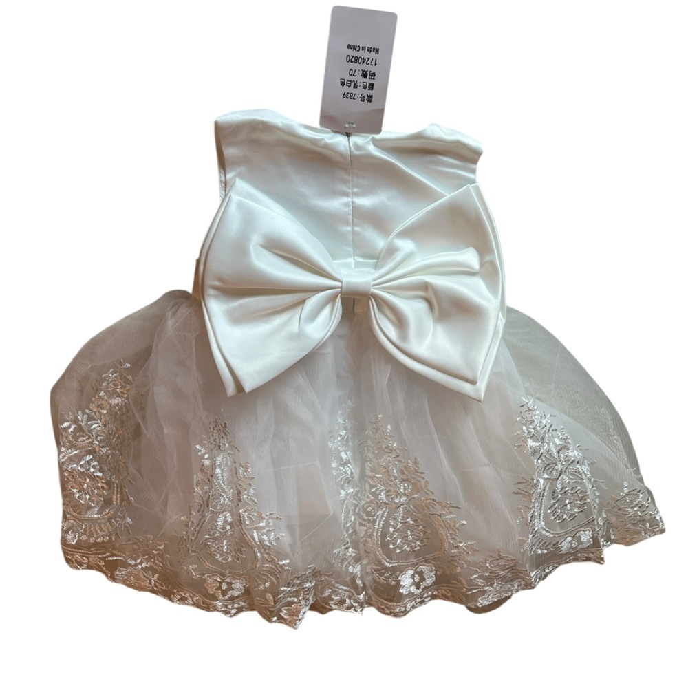 White Kids Dress Set Elegant - Picture 3 of 5